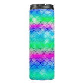 Ein schönes Spektrum von Meerjungfarben Thermalum Thermosbecher (Rückseite)