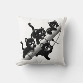 Ein schönes und süßes Design für kleine schwarze K Kissen