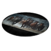 Ein schönes, von Pferden entworfenes Schneidebrett (Ecke)