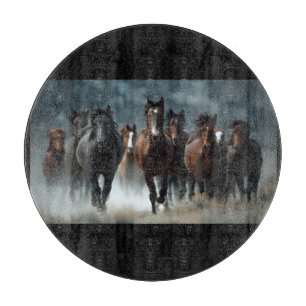 Ein schönes, von Pferden entworfenes Schneidebrett