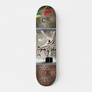 Ein Schönheit Fuchs Wintersport Junge Skateboard