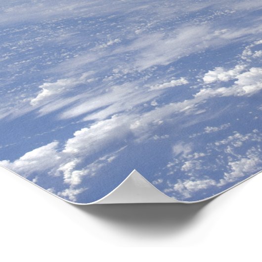 Ein schräger Horizont mit Blick auf die Erdatmosph Poster (Ecke)