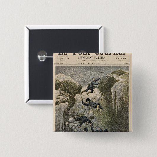 Ein schrecklicher Unfall in den Alpen Button (Vorne & Hinten)