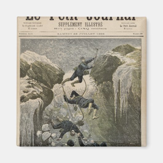 Ein schrecklicher Unfall in den Alpen Magnet (Vorne)