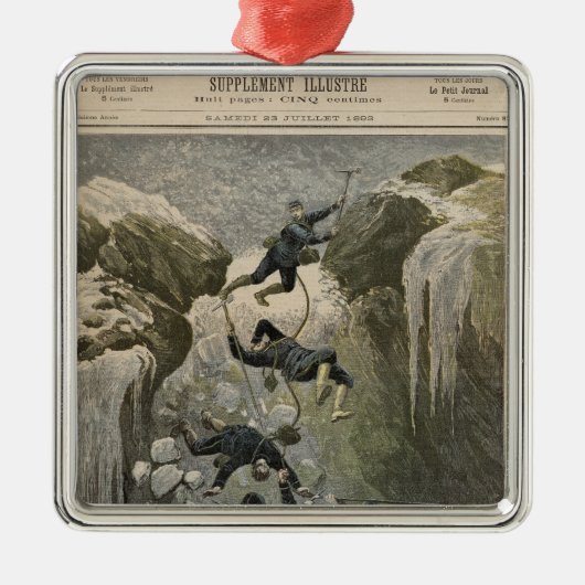 Ein schrecklicher Unfall in den Alpen Ornament Aus Metall (Vorne)