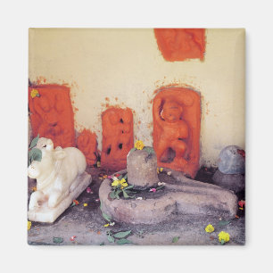 Ein Schrein einer Kapelle auf dem Ganges Magnet