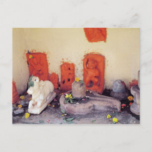 Ein Schrein einer Kapelle auf dem Ganges Postkarte