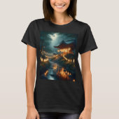 ein Schrein mit Lichtern und ein Schild, das T-Shirt (Vorderseite)