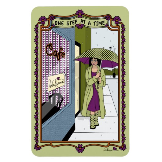 Ein Schritt bei einem Time_A_4x6-Kühlschrank Magnet (Vertikal)