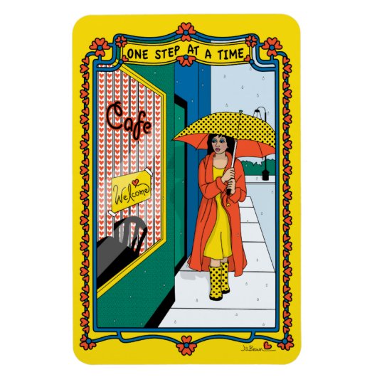 Ein Schritt bei einem Time_B_4x6-Kühlschrank Magnet (Vertikal)