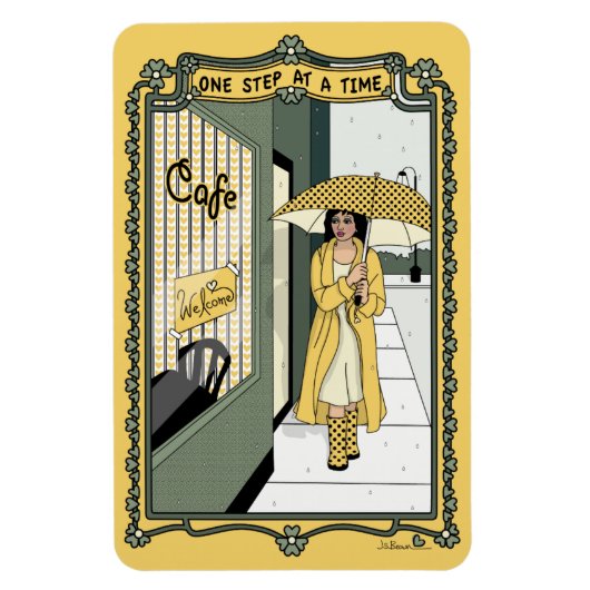 Ein Schritt bei einem Time_C_4x6-Kühlschrank Magnet (Vertikal)