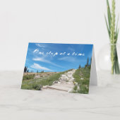 Ein Schritt bei einer Zeitreise-Wanderkarte Karte (Vorderseite)