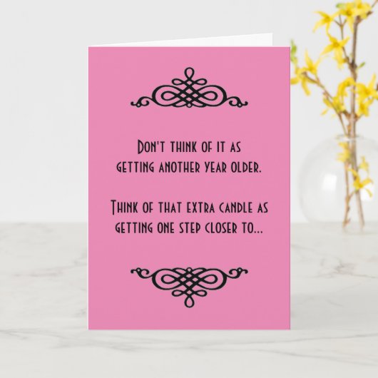 Ein Schritt naher Geburtstag Karte (Gelbe Blume)