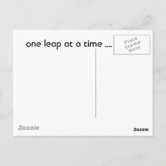 Ein Schritt Postkarte (Rückseite)