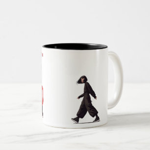 Ein Schritt Voraus Minimalistisches Grafikdesign Zweifarbige Tasse