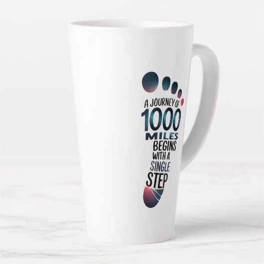 "Ein Schritt zu Tausend Meilen" Milchtasse (Rechte Ecke)