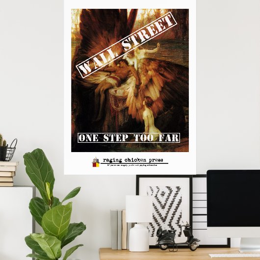 Ein Schritt zu weit | Wall Street Icarus w/ Masthe Poster (Heimbüro)