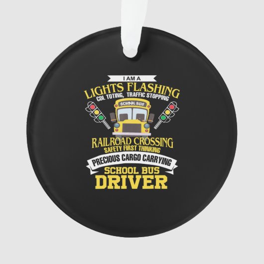 ein Schulbusfahrer zurück zum Schulgeschenk Ornament (Vorderseite)