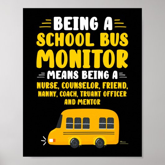 Ein Schulbusmonitor Poster (Vorne)