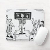 Ein schuldiger Mann im DorfPillory, Kopie eines Mousepad (Mit Mouse)