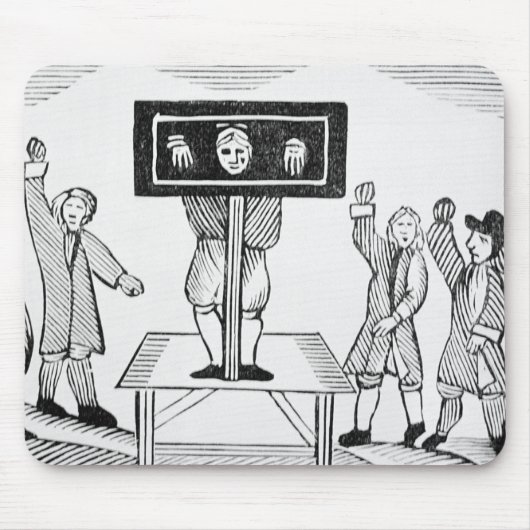 Ein schuldiger Mann im DorfPillory, Kopie eines Mousepad (Vorne)