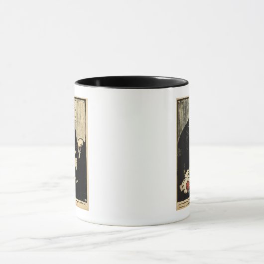 Ein schuldiger Verdächtiger versucht, eine Frage Tasse (Zentrum)