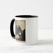 Ein schuldiger Verdächtiger versucht, eine Frage Tasse (Vorderseite Links)