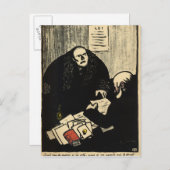 Ein schuldiger Verdächtiger versucht, eine Frage z Postkarte (Vorne/Hinten)