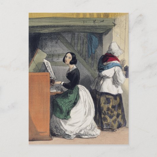 Ein Schüler der Musikschule von 'Les Femmes de Postkarte (Vorderseite)