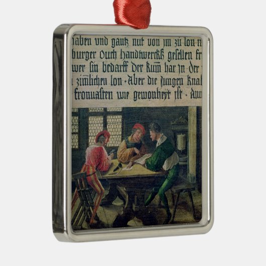 Ein Schullehrer Silbernes Ornament (Rechts)