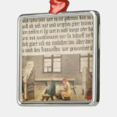 Ein Schullehrer Silbernes Ornament (Links)