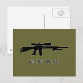 Ein Schuss ein Kill Postkarte (Vorne/Hinten)