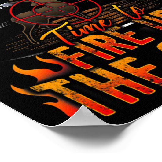 Ein Schuss ein Todesfeuergrill Hirschjagd Poster (Ecke)