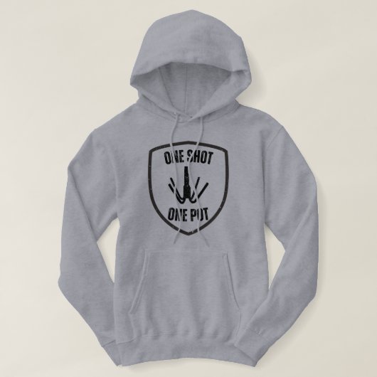 Ein Schuss, Ein Topf Fischerei Hoodie (Design vorne)