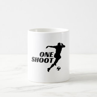 Ein-Schuss-Fußball-Silhouette-Kaffeetasse Kaffeetasse