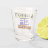 Ein Schuss Mut Schnapsglas (Rückseite)