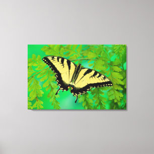 Ein Schwalbenschwanz Schmetterling landet Leinwanddruck