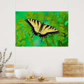 Ein Schwalbenschwanz Schmetterling landet Poster (Küche)