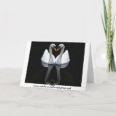 Ein Schwan-Herz-Kuss, Reflexionen der Liebe Karte (Rückseite)