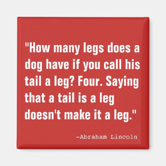 Ein Schwanz ist kein Leder Magnet (Vorne)