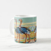 Ein Schwarm Flamingos Becher Kaffeetasse (Vorderseite Links)