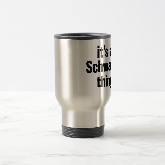 ein schwartzes Ding Reisebecher (Mittel)