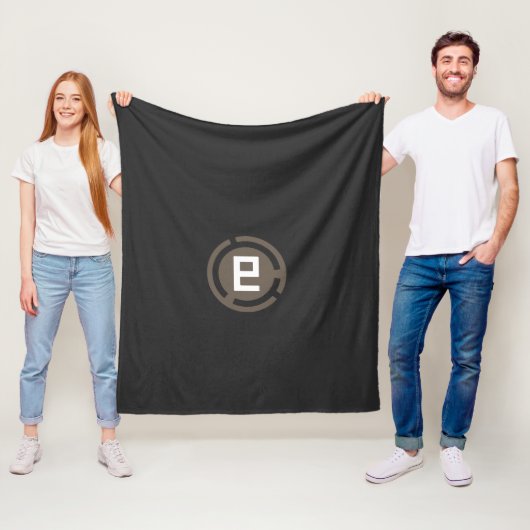 ein schwarz-braunes Logo mit dem Buchstaben 9 Fleecedecke (Beispiel)