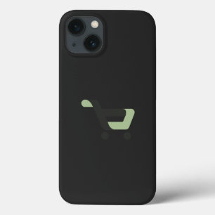 ein schwarz-grünes Logo mit einem Warenkorb Case-Mate iPhone Hülle