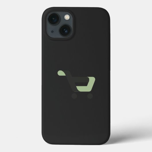 ein schwarz-grünes Logo mit einem Warenkorb Case-Mate iPhone Hülle (Rückseite)