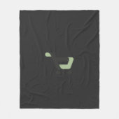 ein schwarz-grünes Logo mit einem Warenkorb Fleecedecke (Vorderseite)