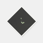 ein schwarz-grünes Logo mit einem Warenkorb Serviette (Ecke)