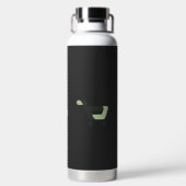 ein schwarz-grünes Logo mit einem Warenkorb Trinkflasche (Rückseite)