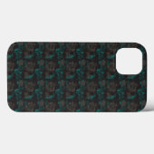 ein schwarz-grünes Muster mit schwarzem Hintergrun Case-Mate iPhone Hülle (Rückseite (Horizontal))