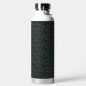 ein schwarz-grünes Muster mit schwarzem Hintergrun Trinkflasche (links)